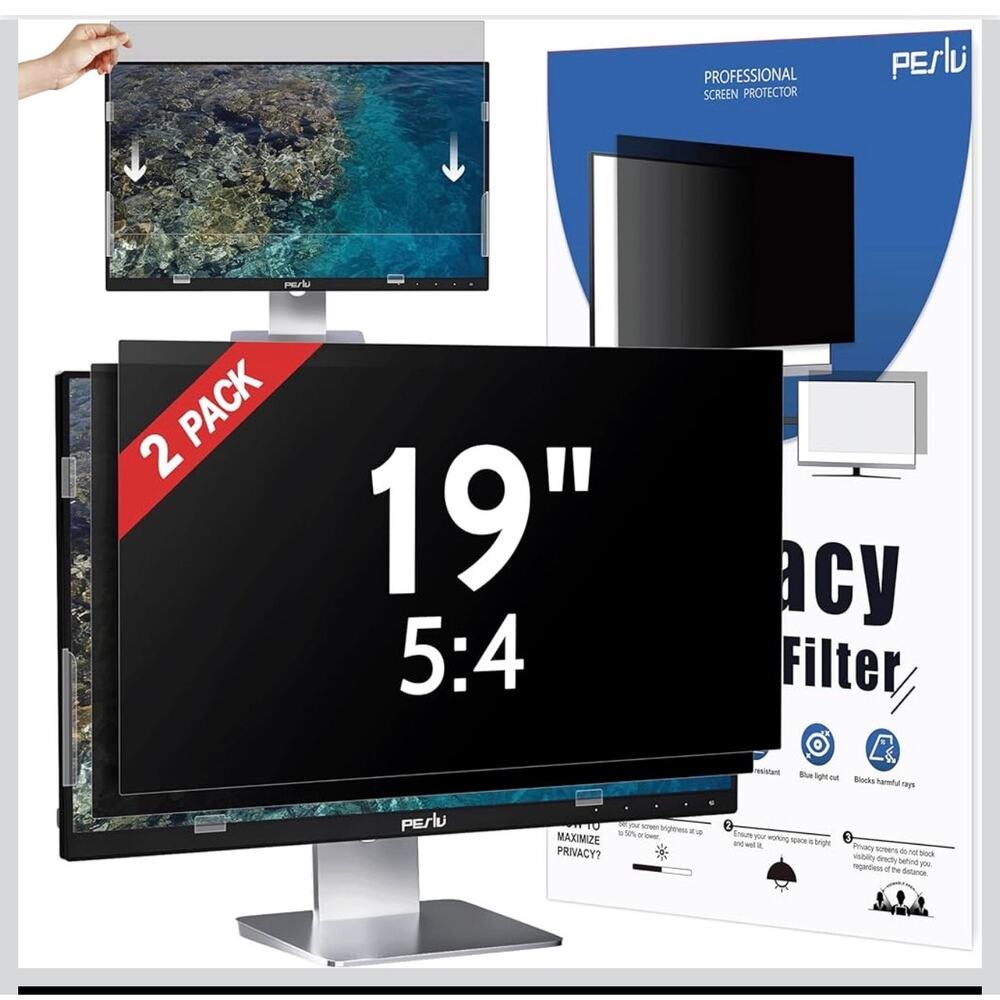 19 Inch Bulk Privacy Screen 4 Computer Ratio Anti Blue Light Glare-6 screens